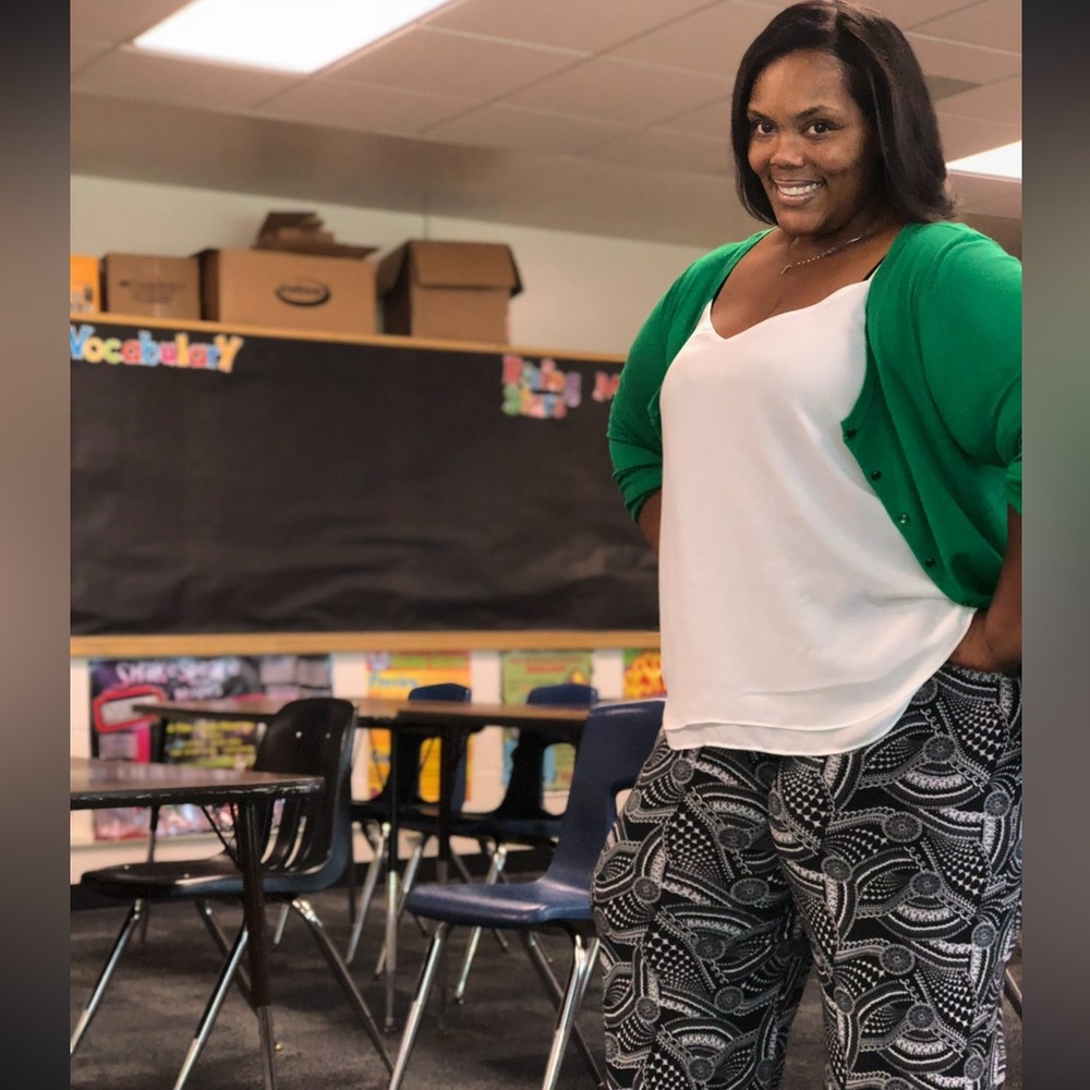 Black and white print wide leg pants